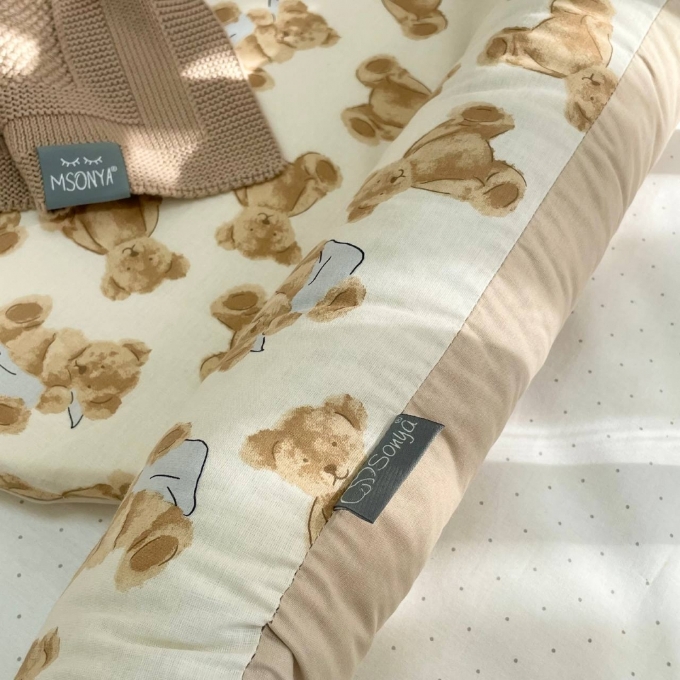 Protectie somn – Baby Nest patut bebe Ursuleti maro